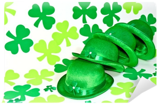 Clover And Irish Hat For Saint Patrick Day Wall Mural - Clover (400x400), Png Download