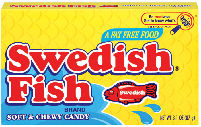 Swedish Fish Soft And Chewy Candy - Swedish Fish Candy Box (700x700), Png Download