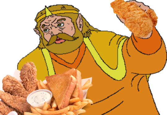 I'm About To Tear Up This Plate Of Chicken Tenders - Zelda Cdi King Png (540x373), Png Download