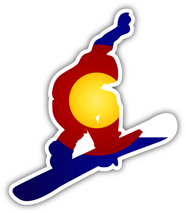 Colorado Snowboarder Bumper Sticker - Bumper Sticker (720x720), Png Download