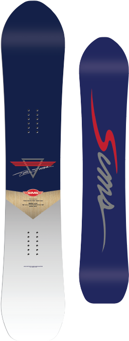 Sims Tom Sims Pro Snowboard Deck - Sims/ Never Summer Sofun 78w (354x773), Png Download