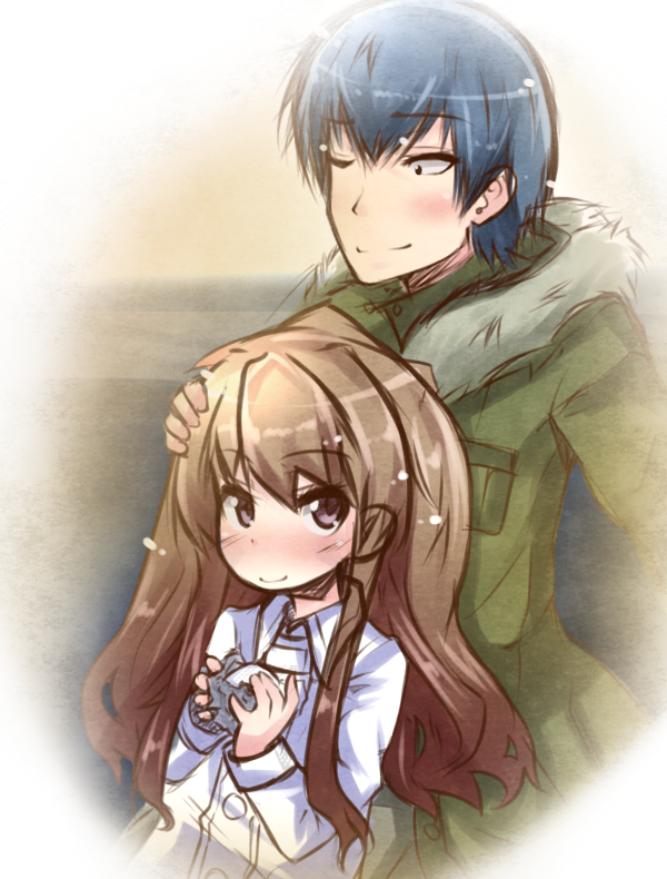 Blushing Taiga - Anime (600x790), Png Download