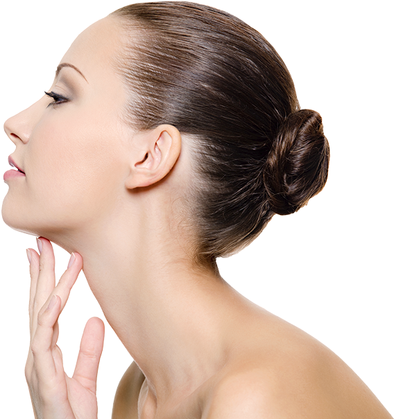 Neck Lift Model - Alayna Anti Wrinkle Face Slimming Mask - Chin Lift (1346x1027), Png Download