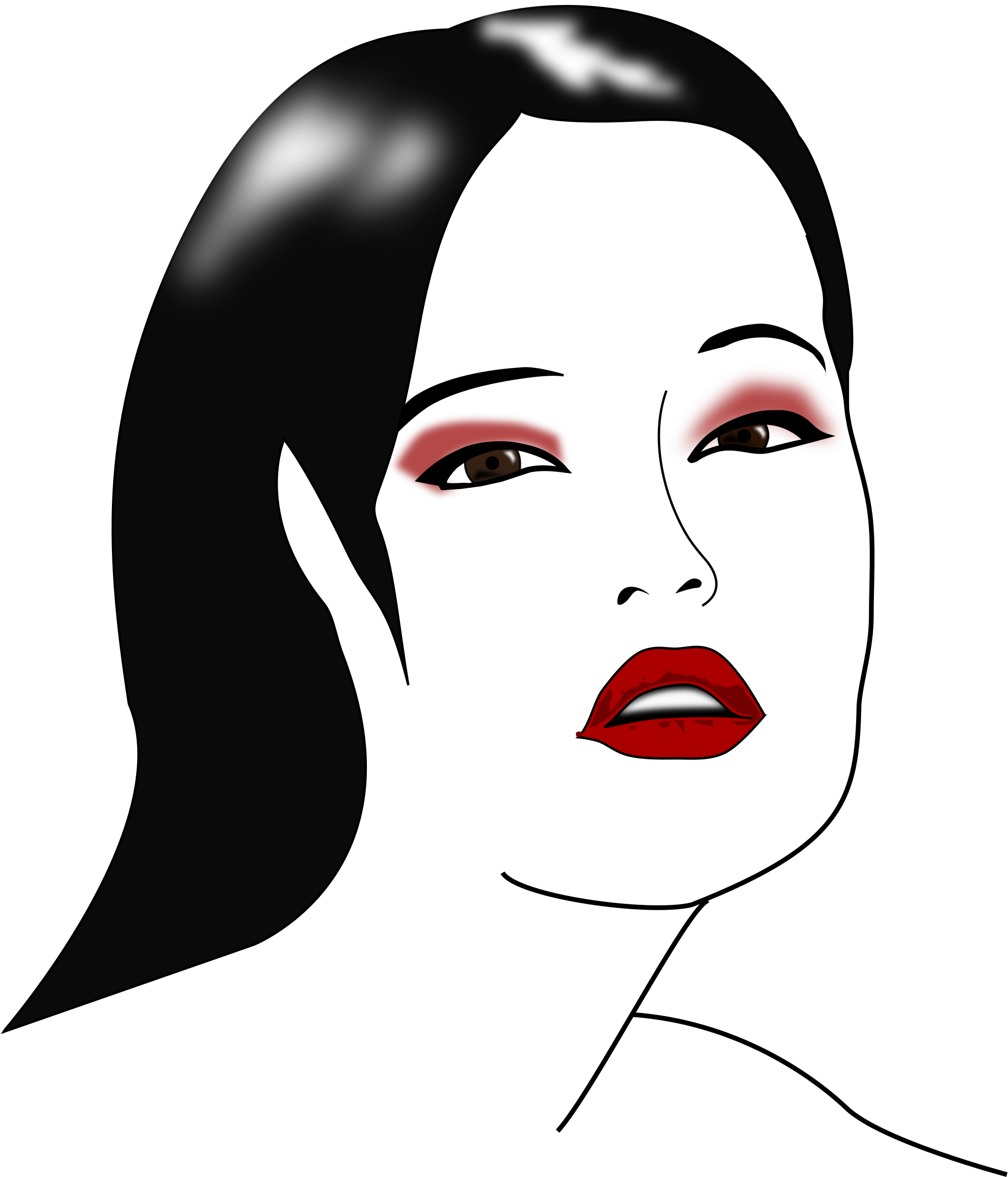 This Free Icons Png Design Of Model Makeup (2051x2400), Png Download
