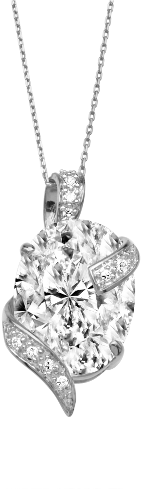 Cz Necklace With Swirling Encasement - Locket (622x1000), Png Download