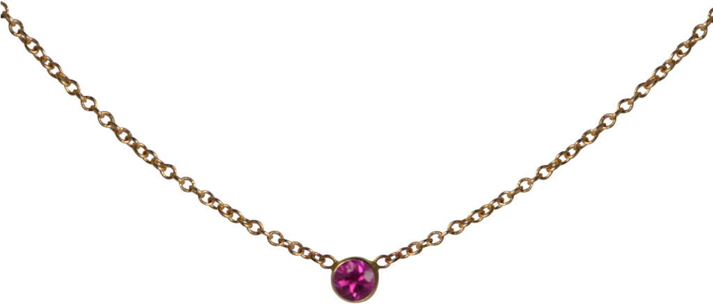 Solitaire Pink Sapphire Necklace - Necklace (1024x1024), Png Download