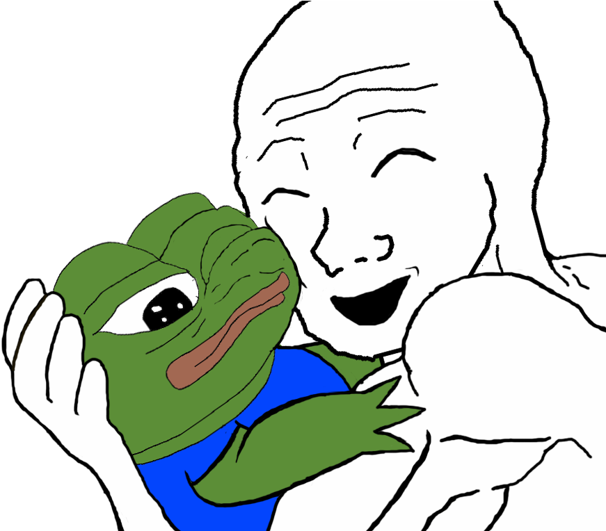 204kib, 1018x763, Pepe Hug Happy - Pepe Hug Png (1018x763), Png Download