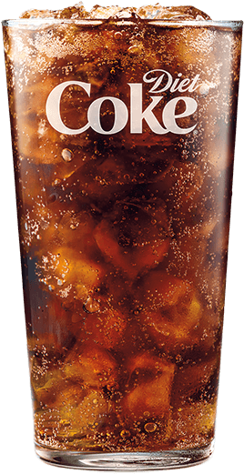 Diet Coke® - Glass Of Diet Coke (500x540), Png Download
