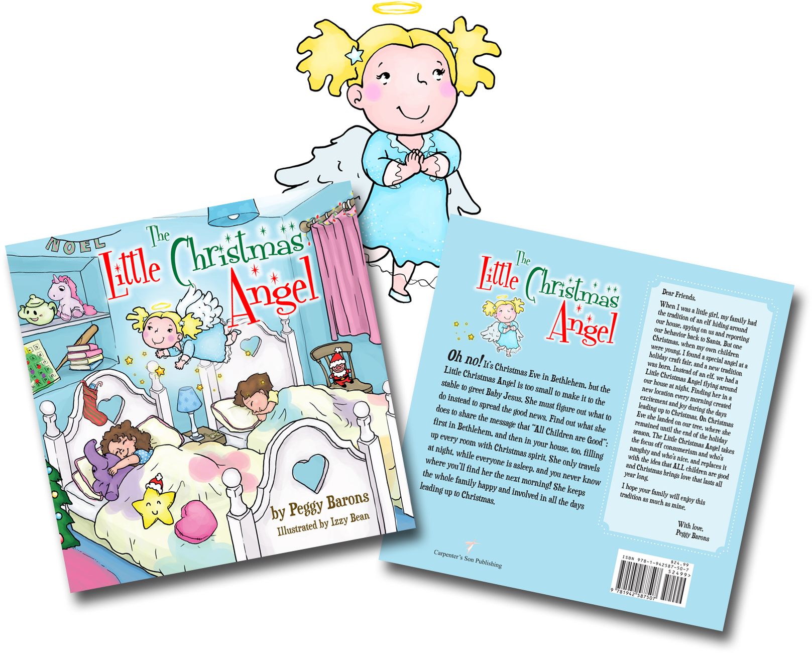 Little Christmas Angel - Little Christmas Angel Book (1735x1403), Png Download