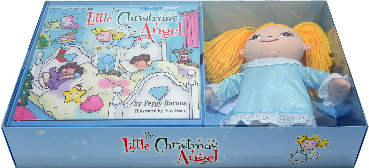 Little Christmas Angel By Peggy Barons (1800x1200), Png Download