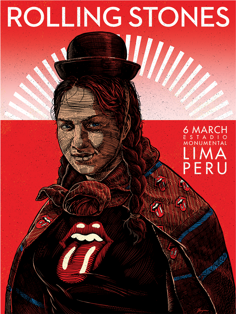 2 Mar - Rolling Stones Posters Of Latin American Tour 2016 (1100x1100), Png Download