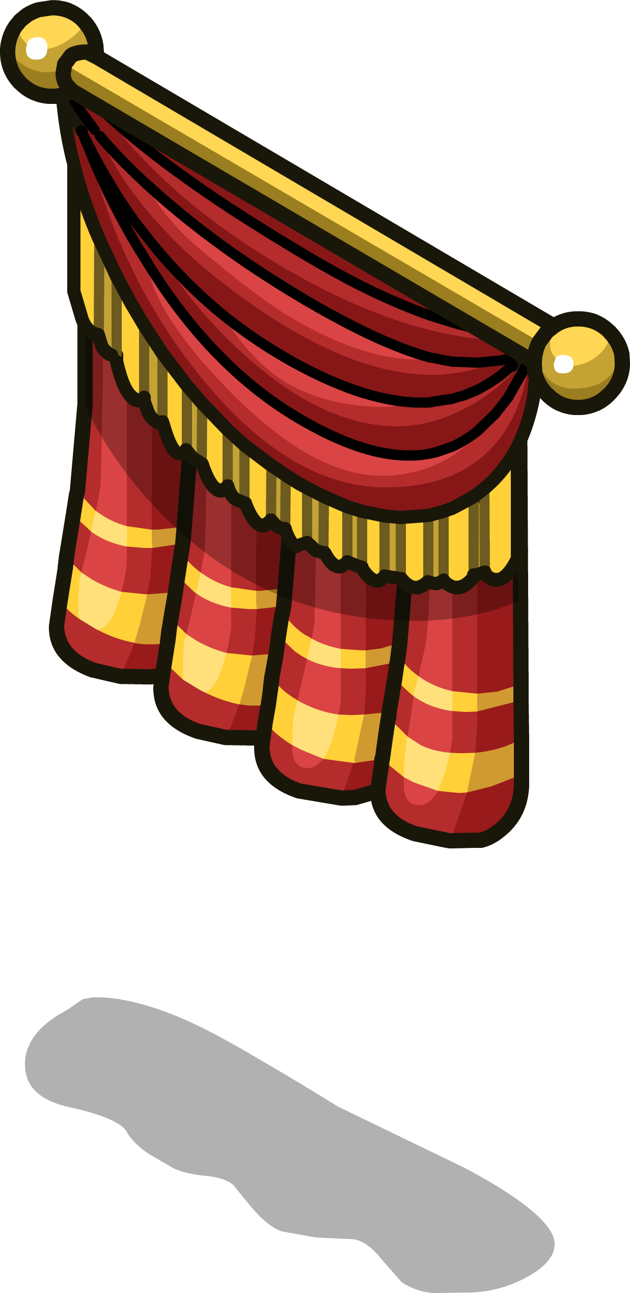 Stage Curtain Sprite 002 - Curtain (1237x2539), Png Download