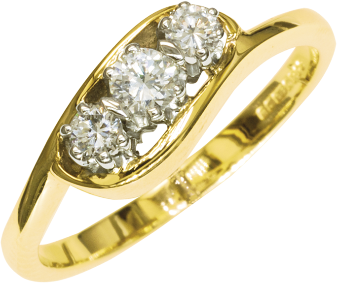 Ladies Shipton And Co Exclusive 9ct Yellow Gold Scroll - Engagement Ring (800x800), Png Download