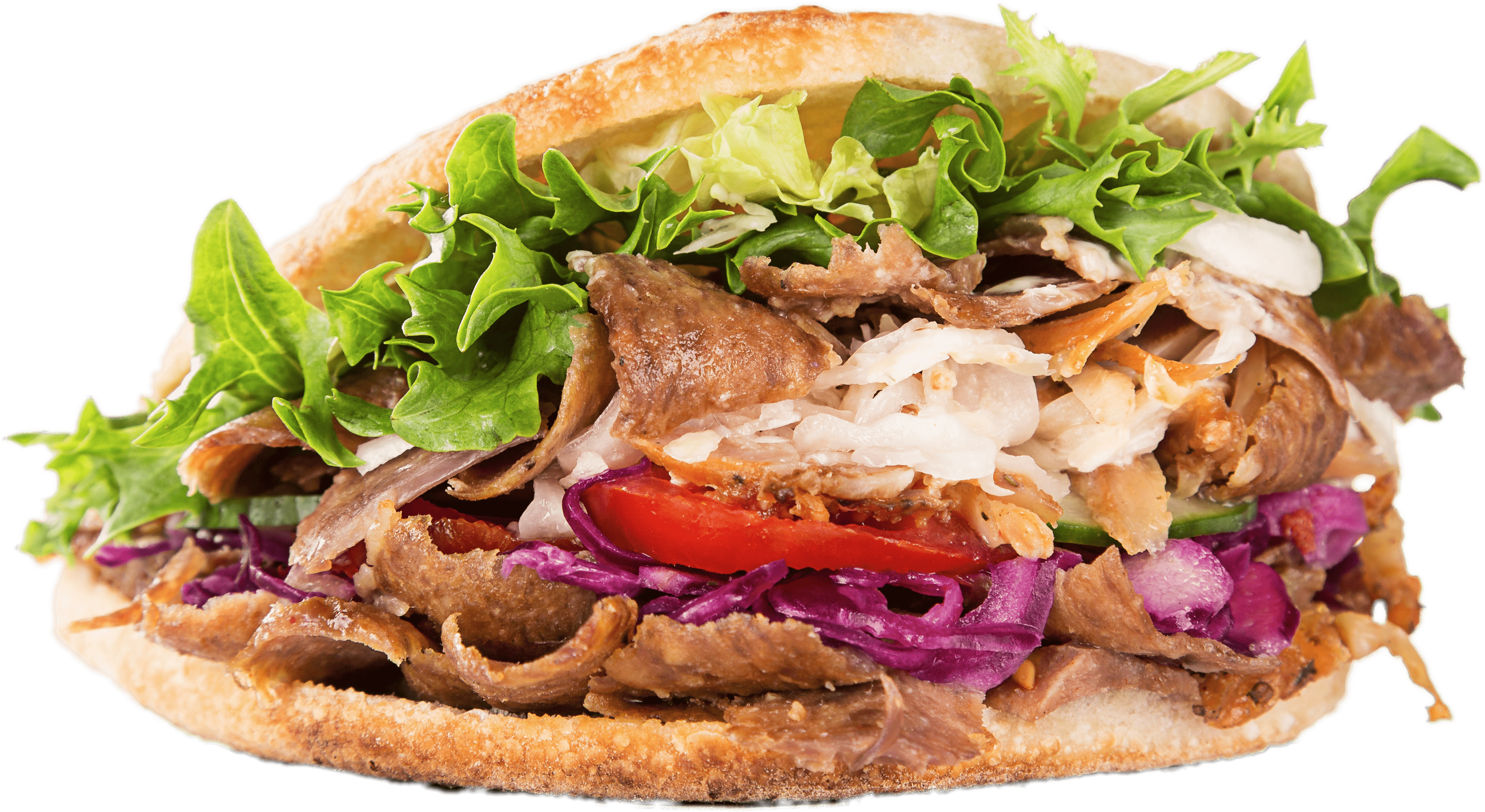 Food - Kebab In Pitta Png (4065x2439), Png Download