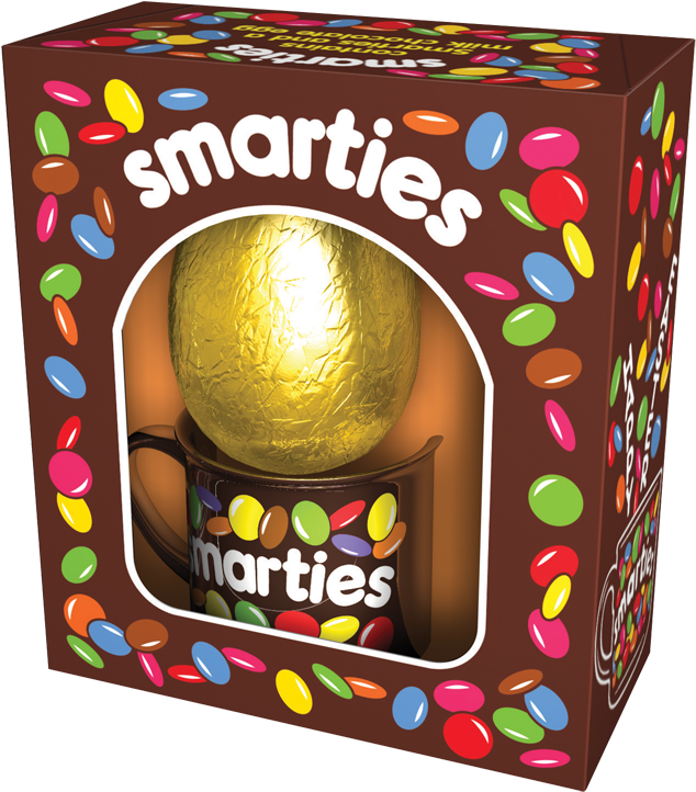 The Smarties® Retro Egg Uses The Classic Brown And - Smarties Easter Egg (848x1000), Png Download