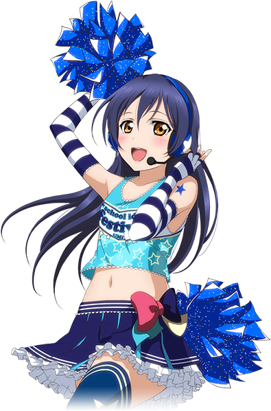 園田 そのだ 海未 うみ - Anime Love Live Sonoda Umi Cosplay School Girls Cheerleading (1000x600), Png Download