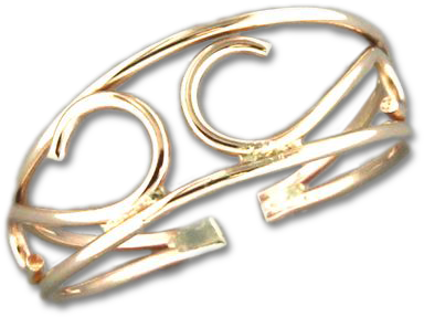 Scroll Adjustable Toe Ring - Toe Ring (600x600), Png Download