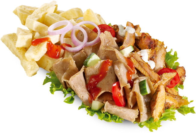 Kebab Special - Donner Meat Tray Png (677x451), Png Download