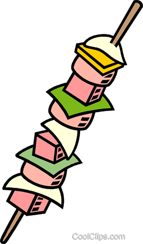 Shish Kebab Royalty Free Vector Clip Art Illustration - Shish Kebab Clipart (282x480), Png Download