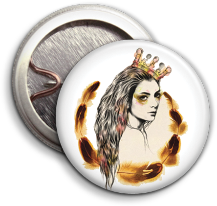 Lorde Sketch - Ahs - American Horror Coven Supreme - Button Badge (500x500), Png Download