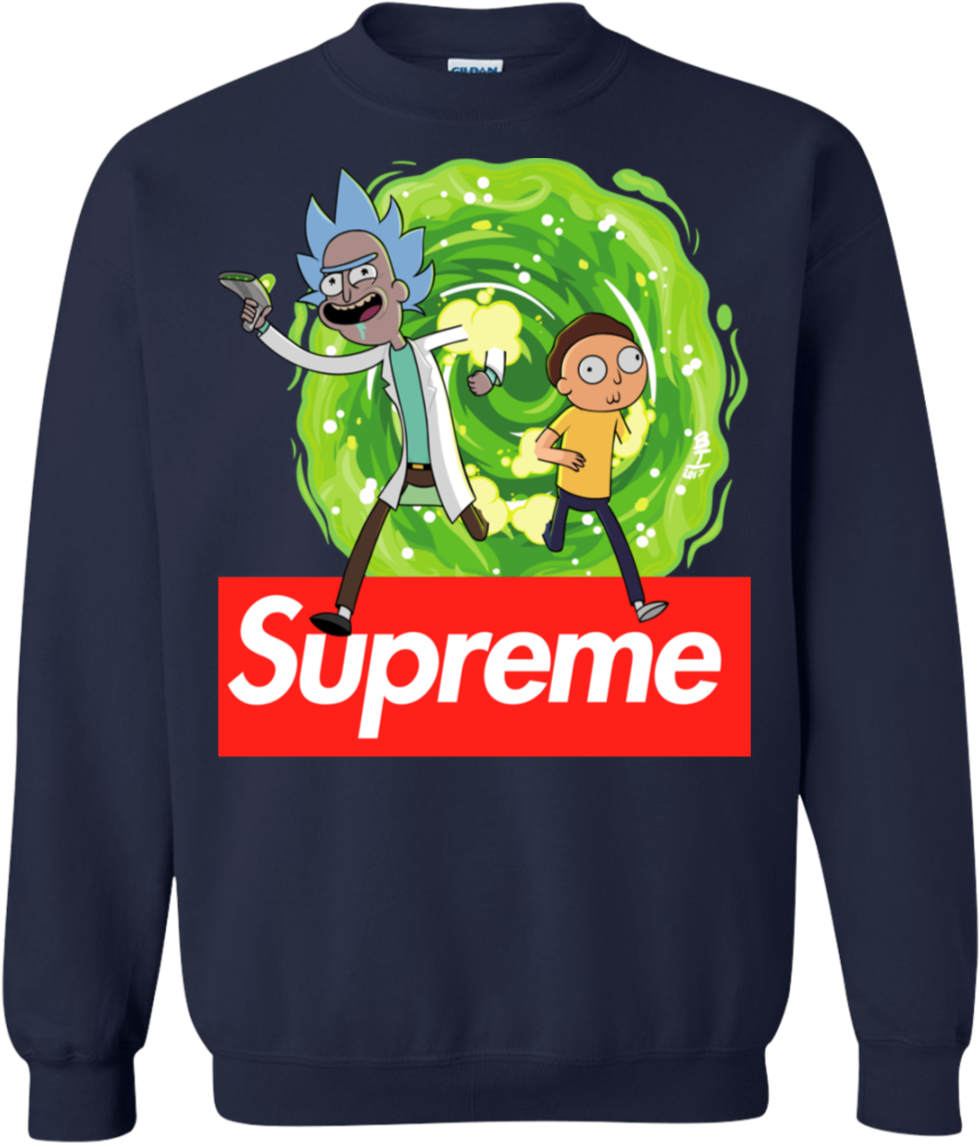 Supreme Rick And Morty Shirt - Supreme Rick And Morty (1155x1155), Png Download