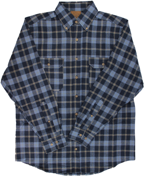 The Crosscut Flannel Shirt Canyon Blue - Shirt (600x600), Png Download