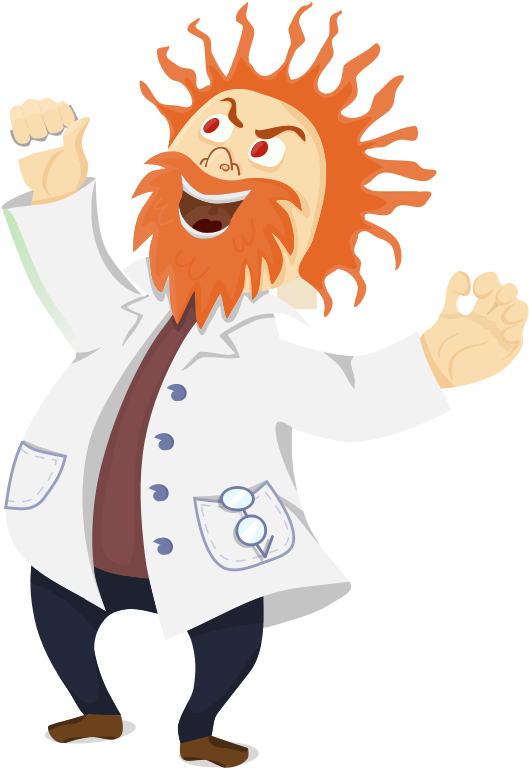 Clipart - Mad Scientist - Mad Scientist Clipart (800x800), Png Download