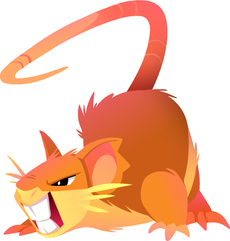 Raticate - Cosas Kawaiis Fondo Transparente (451x472), Png Download