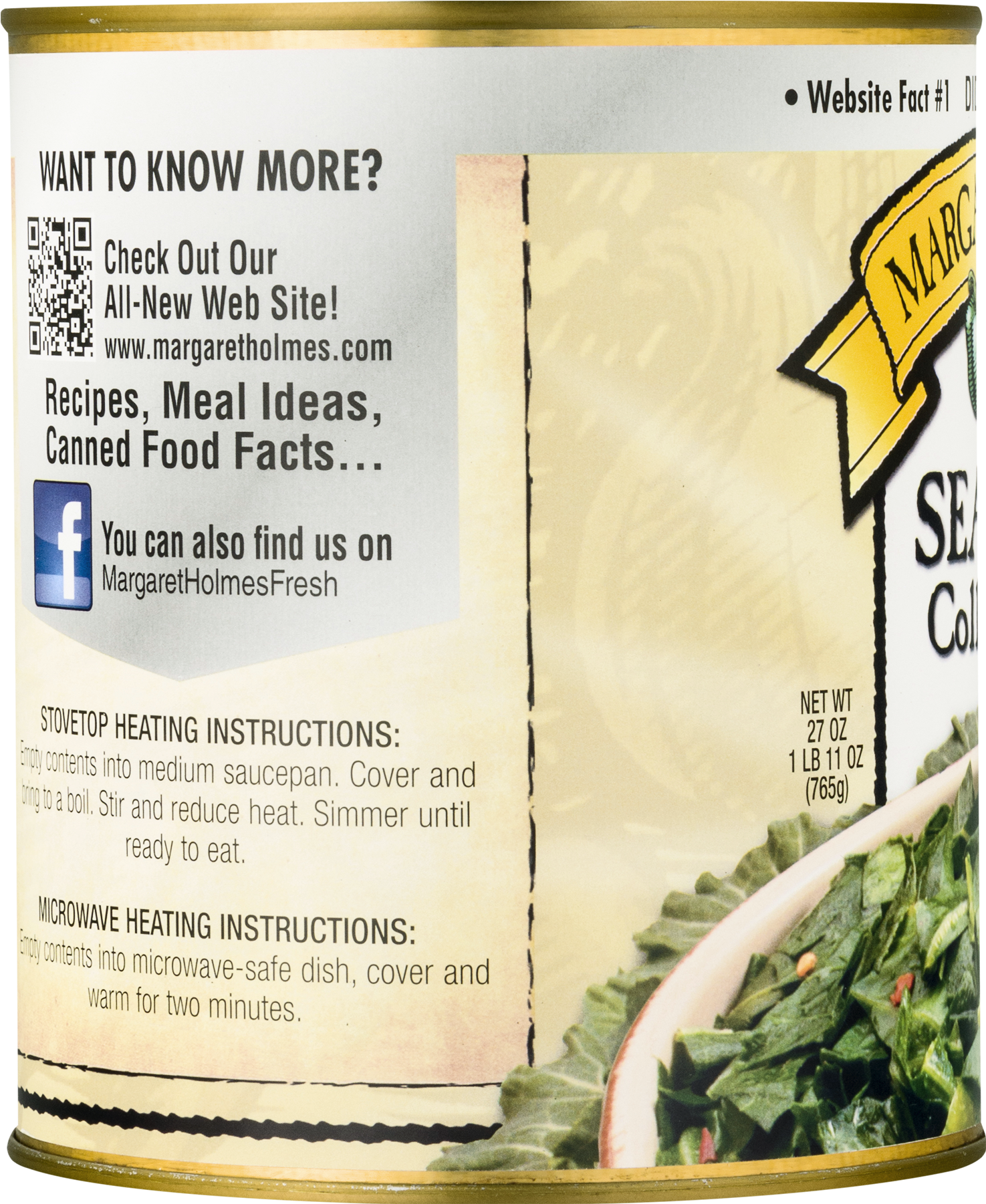 Margaret Holmes Seasoned Collard Greens, - Margaret Holmes Cut Green Beans With Potatoes (1800x1800), Png Download