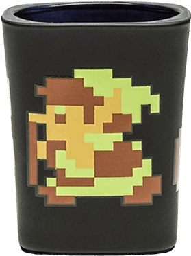Legend Of Zelda Retro 8 Bit Shot Glass- Holds 2 Oz (600x600), Png Download