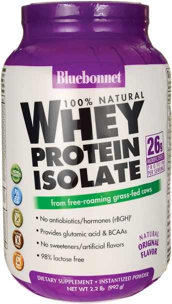 Bluebonnet Nutrition 100% Natural Whey Protein Isolate - Bluebonnet 100% Natural Whey Protein Isolate Powder, (650x650), Png Download