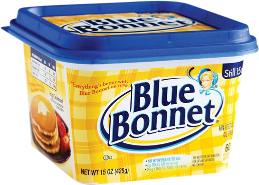 Blue Bonnet , Templeofthetongue - Blue Bonnet 46% Vegetable Oil Spread - 15 Oz Tub (600x428), Png Download