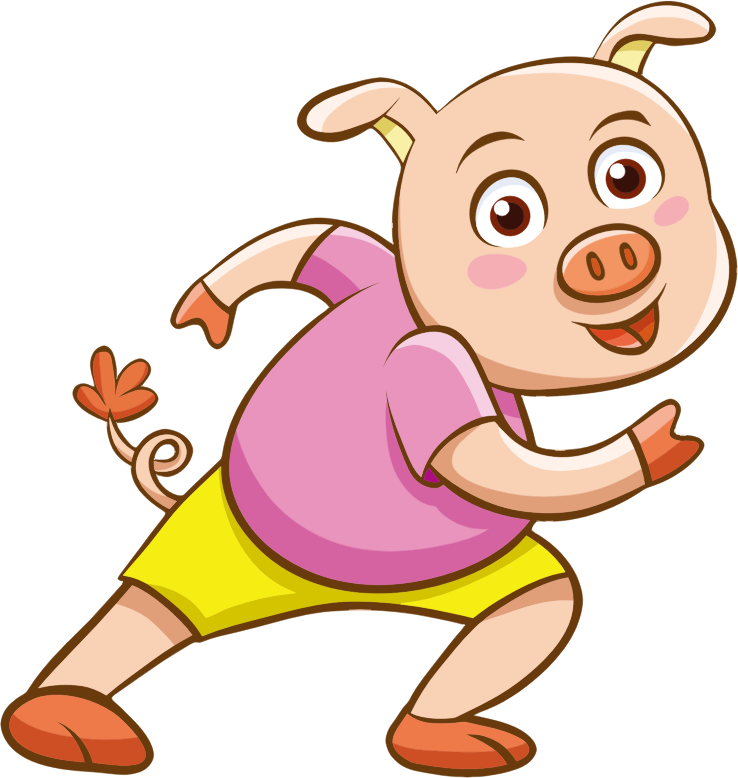 Baby Pig Cartoon Png Download - Cartoon Pig (738x778), Png Download