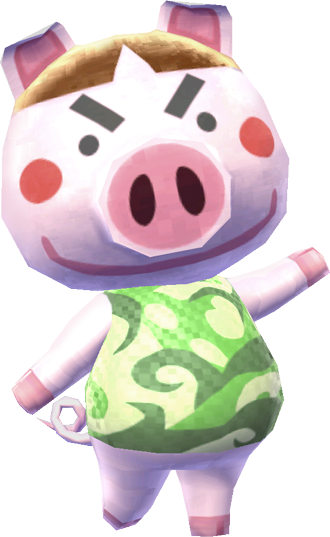 Leaf And Pig Emoji - Truffles Animal Crossing (330x537), Png Download