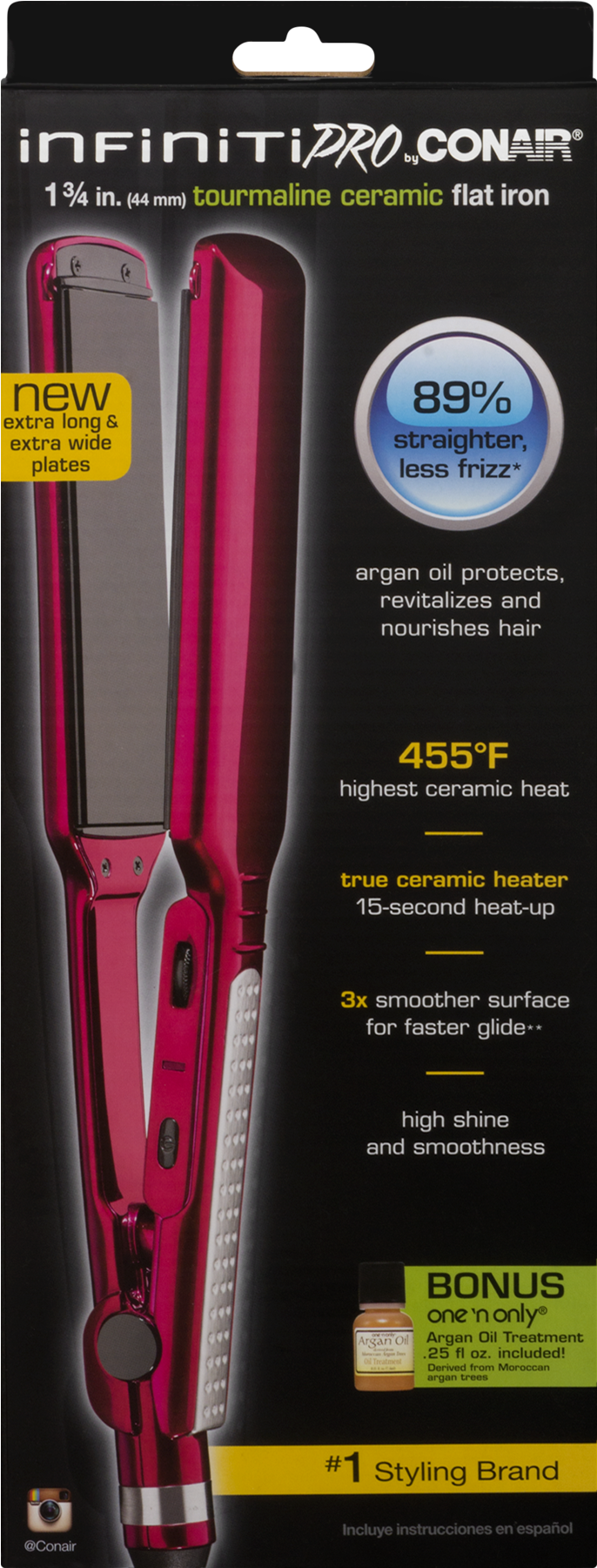 Infiniti Pro By Conair Cs76 Tourmaline Ceramic Straightener (1800x1800), Png Download