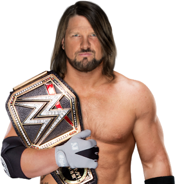Wwe Champion - Aj Style Wwe Championship Png (388x400), Png Download