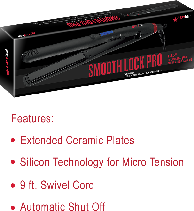 Sexy Hair Tools - Tanga Sexy Hair Concepts: Smooth Lock Pro Flat Iron (800x990), Png Download