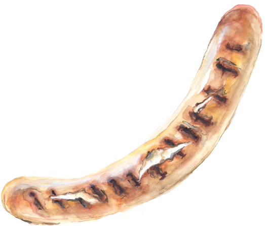 Illustration Bratwurst - Illustration (620x444), Png Download