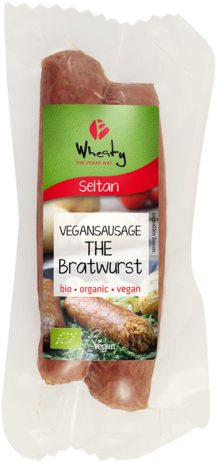Vegan, Organic Seitan Sausage - Wheaty Country Style Sausages (150g) (256x499), Png Download