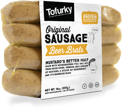 Tofurky Original Sausage Beer Brats - Tofurky Sausage (633x406), Png Download