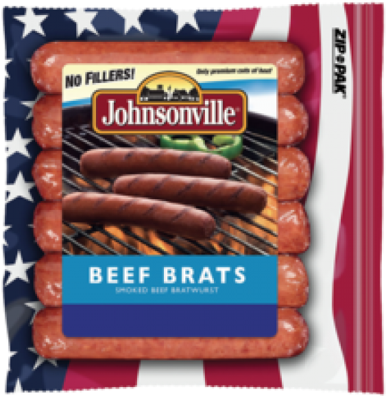 More Views - Johnsonville Beef Brat 12oz (800x800), Png Download