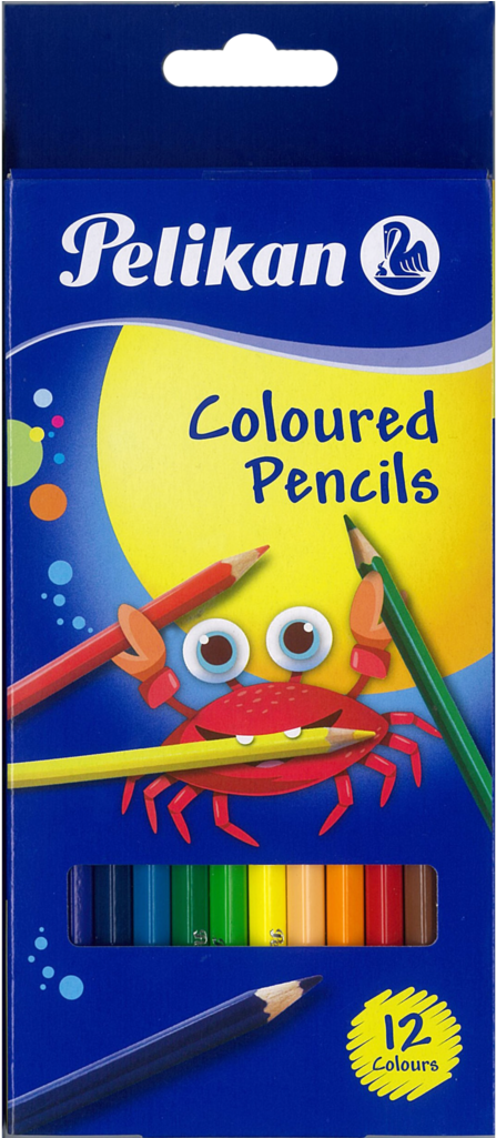 Coloured Pencils 12 Colours - Pelikan, Kredki Trójkątne, Grube, 12 Szt. (1024x1024), Png Download