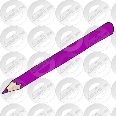 Purple Clipart Colored Pencil - Clip Art (380x380), Png Download