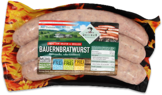 Farmer's Bratwurst - Cervelat (567x333), Png Download
