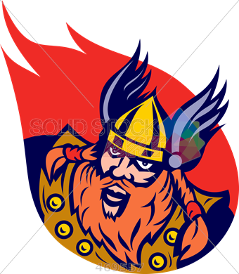 Stock Illustration Of Old Fashioned Cartoon Illustration - Old Fashion Viking (340x390), Png Download