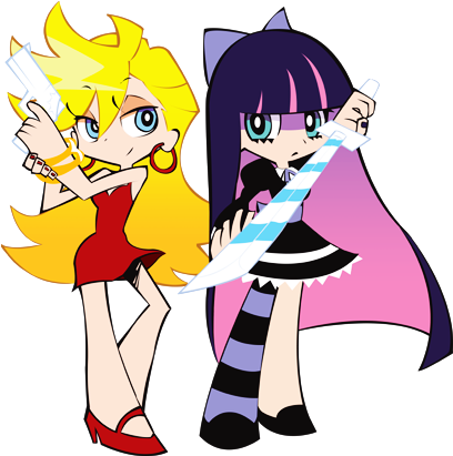 Pantyandstocking - Panty And Stocking Drawings (417x420), Png Download