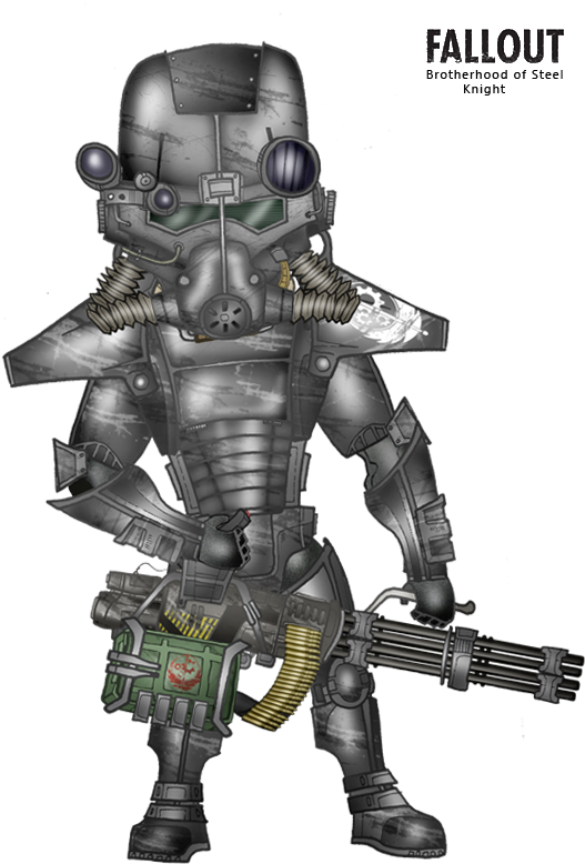 Brotherhood Of Steel Knight Fallout 3, Armors, Helmets, - Fallout Brotherhood Of Steel Knight Art (551x800), Png Download
