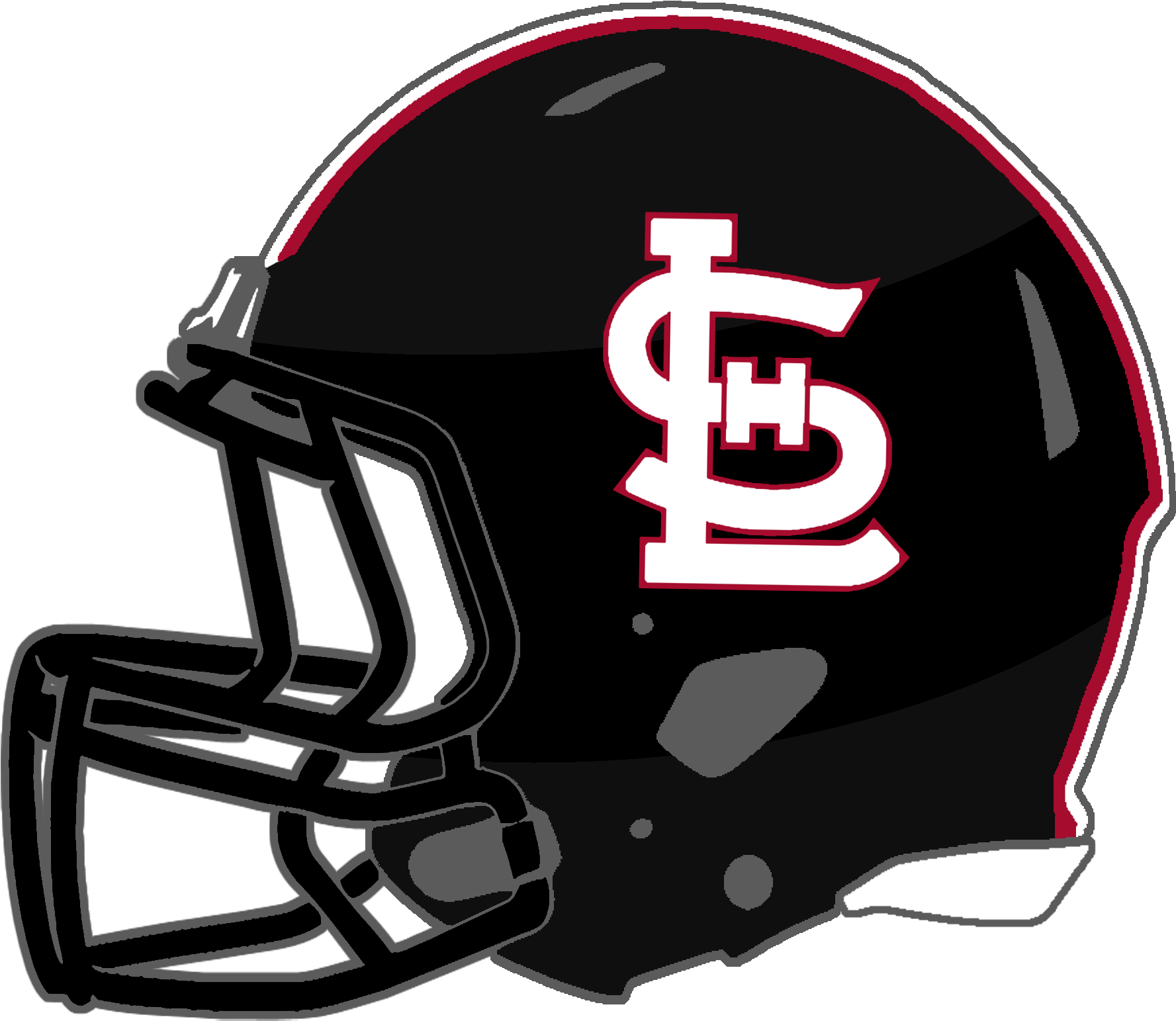 Black Football Helmet Png - Oak Grove High School Football Helmet (1800x1565), Png Download