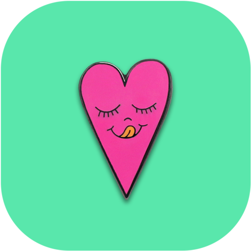 Neon Pink Heart - Heart (530x530), Png Download