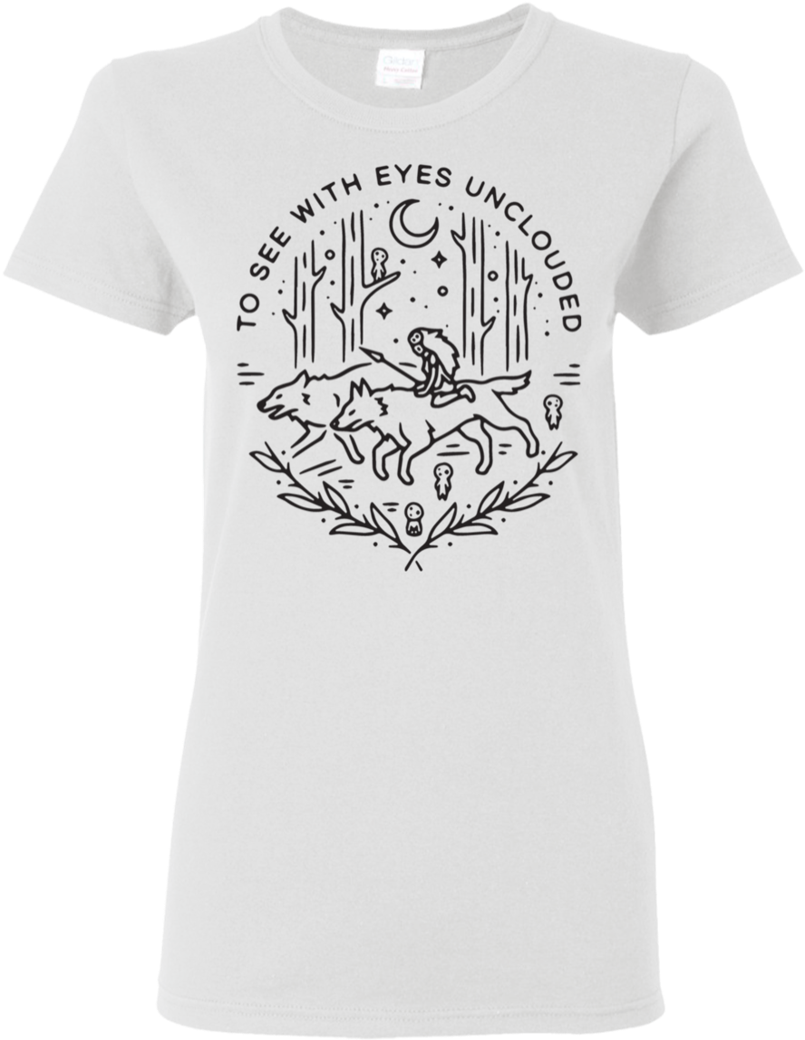 Princess Mononoke To See With Eyes Unclouded Shirt - Mononoke To See With Eyes Uncloud (1155x1155), Png Download